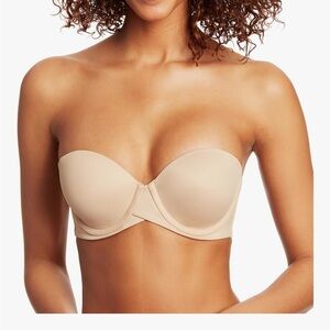 MaidenForm Self Expressions Stayput Strapless Underwire Nude Bra